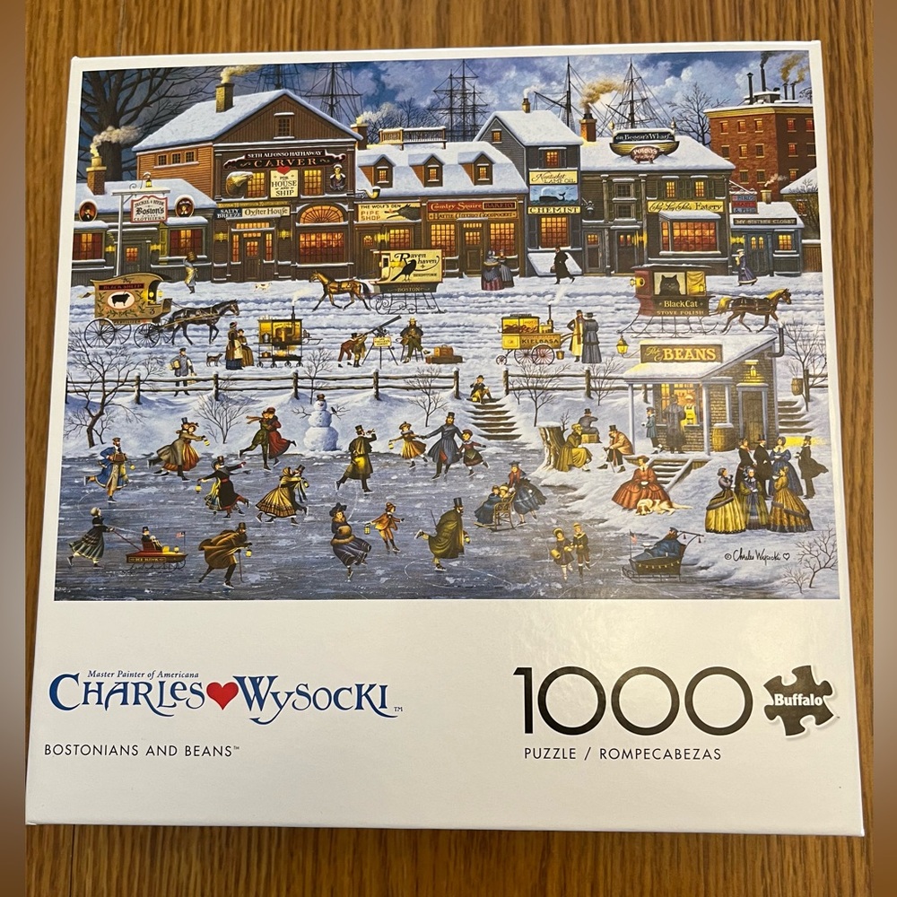 Charles Wysocki Jigsaw Puzzle BOSTONIANS AND BEANS 1000 Pieces